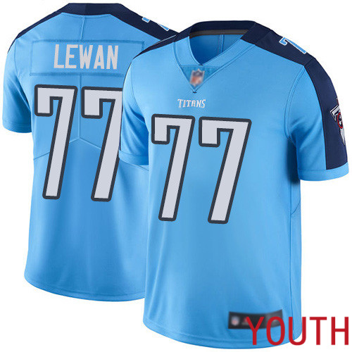 Tennessee Titans Limited Light Blue Youth Taylor Lewan Jersey NFL Football #77 Rush Vapor Untouchable->youth nfl jersey->Youth Jersey